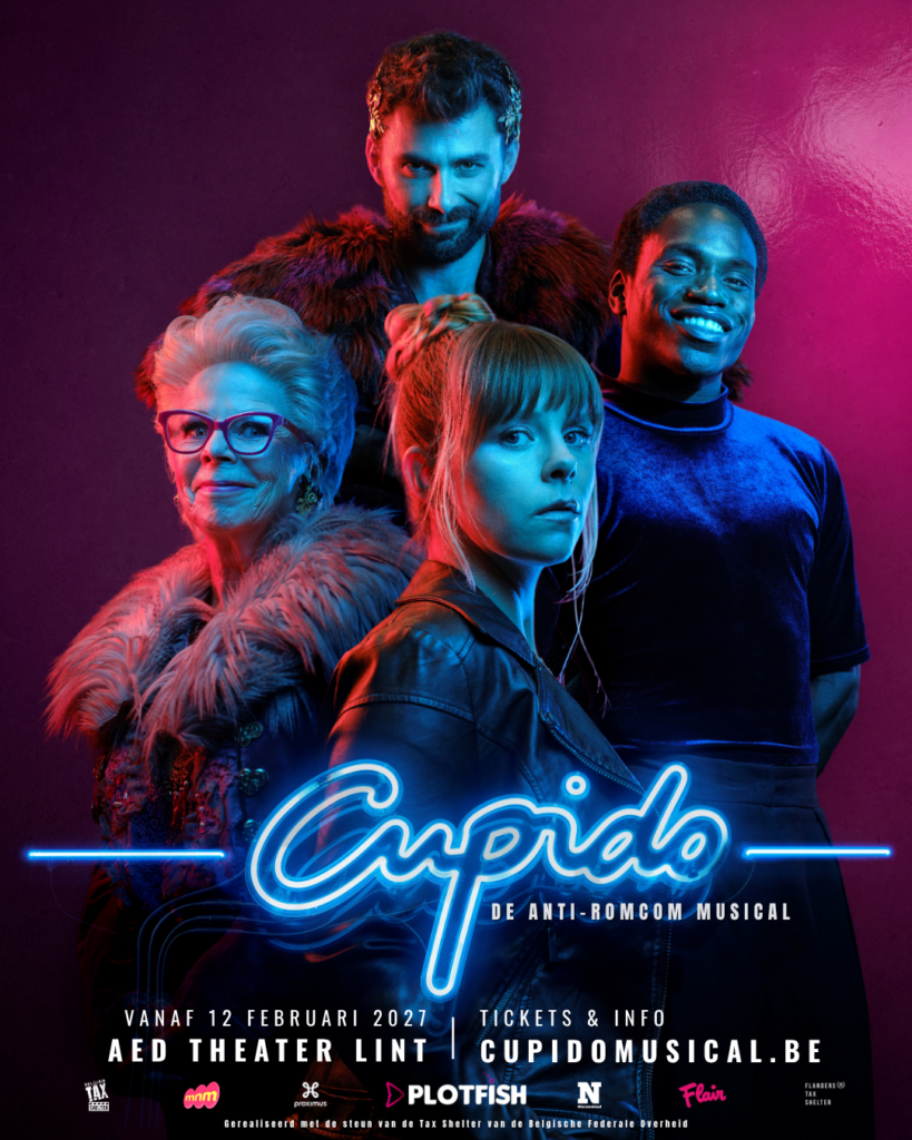 CUPIDO - De nieuwe anti-romcom musical. Februari en maart 2027 in AED-Theater Lint.