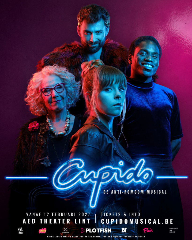 CUPIDO - De nieuwe anti-romcom musical. Februari en maart 2027 in AED-Theater Lint.
